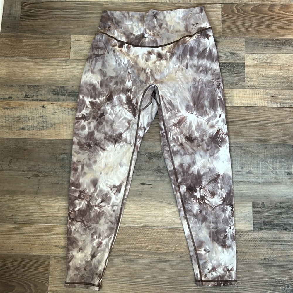 Purple Tie Dye Gym shark leggings - Fits large & xl too